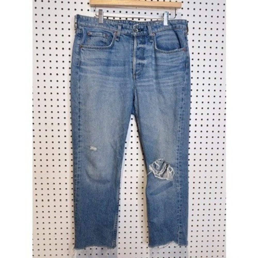Rag & Bone | Rosa Mid-Rise Boyfriend Jeans Jones Raw Hem WDD21P2769B1JH